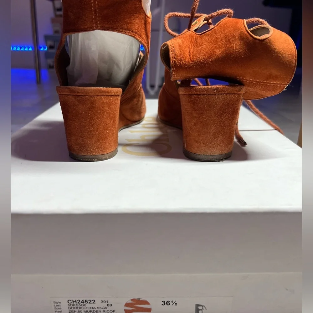 Chloe Sierra Camoscio Heels Size 6.5 (36.5) - Picture 4 of 6